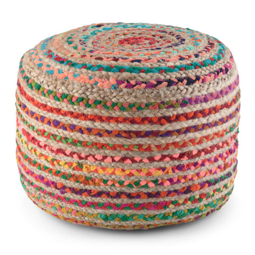 Margo - Handcrafted Round Pouf Simpli-Home