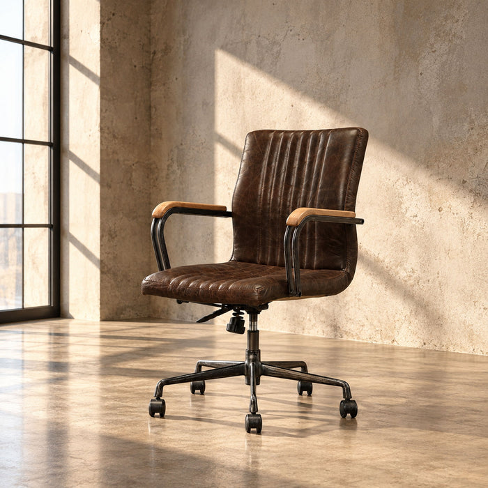 Joslin - Office Chair (Adjustable Height) - Chocolate Acme