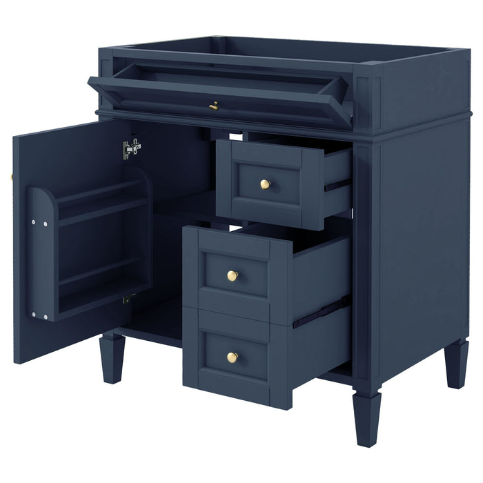 Bathroom Vanity With 2 Drawers And Tip-Out Drawer, Storage Cabinet Hearth and Haven