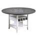 Counter Height Dining Table With Built In Lazy Susan And Storage Shelves Home Essentials