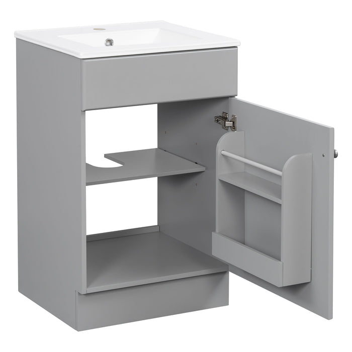 Bathroom Vanity With Sink, Cabinet With Adjustable Shelf