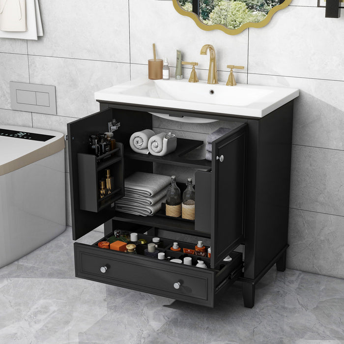 Modern Bathroom Vanity With Sink Combo, Multi Functional Cabinet With Doors And Drawer Hearth and Haven