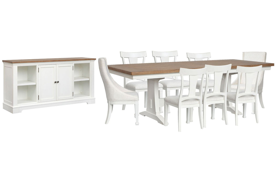 Kingston - Extendable Trestle Dining Table Set Magnussen Furniture