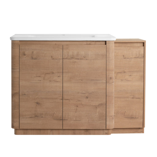 Freestanding Bathroom Vanity With Sink, 1 Small Storage Cabinet, Soft Close Door Home Essentials