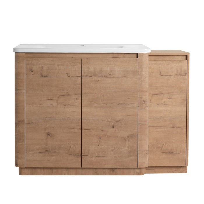 Freestanding Bathroom Vanity With Sink, 1 Small Storage Cabinet, Soft Close Door Home Essentials