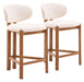 Rosetta - Counter Stool (Set of 2) - Beige / Walnut Zuo Modern