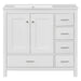 Bathroom Vanity With Sink Combo, 2 Soft Close Doors And 5 Drawers Hearth and Haven