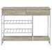 Ethel - 2 Drawer Home Bar Storage With Wine Rack - Oak Furniture Max