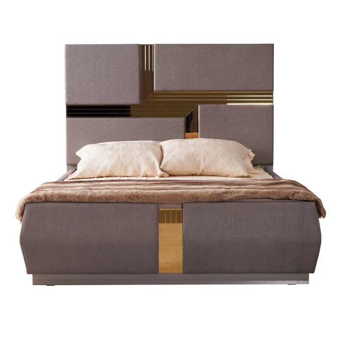 Lorenzo - Queen Size Tufted Upholstered Bed - Gray Matrix Furniture Group