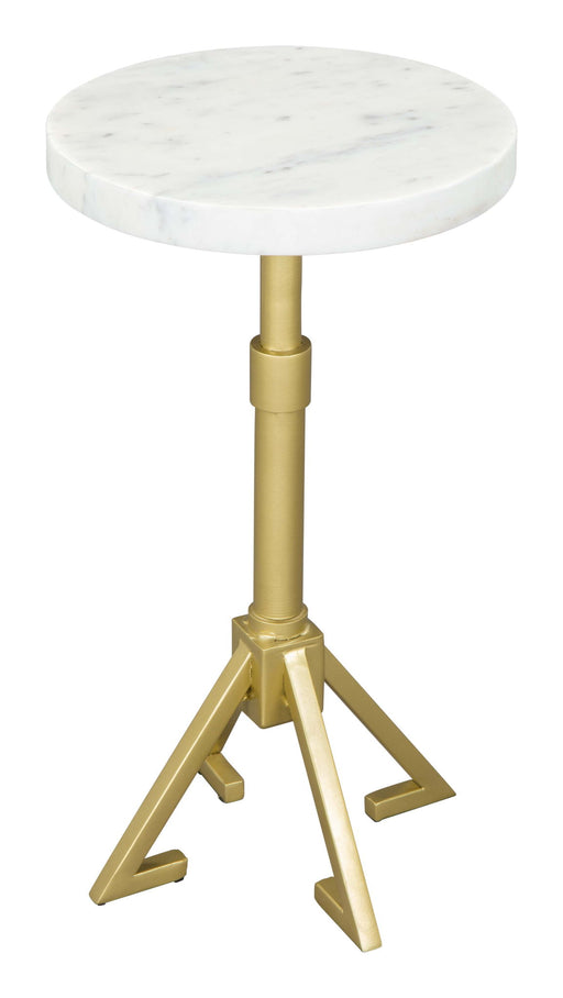Maurice - Side Table - White / Gold Zuo Modern