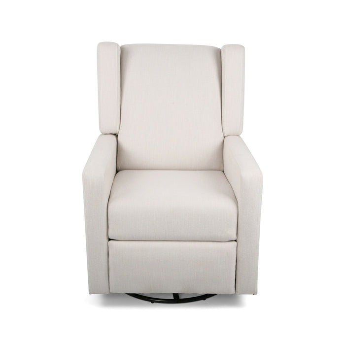 Landau Contemporary Fabric Upholstered Swivel Recliner