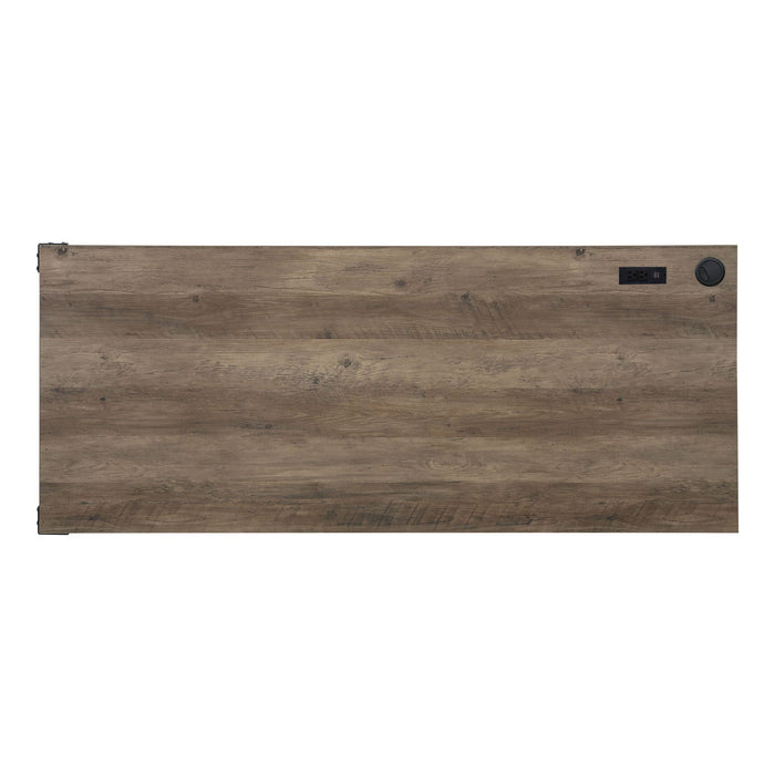 Zakwani - 48" Writing Desk With USB - Rustic Oak & Black ACME