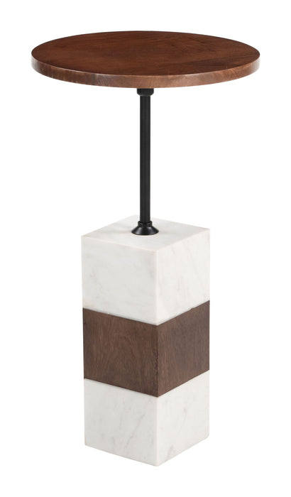 Stuk - Side Table - Brown / White Zuo Modern