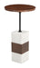 Stuk - Side Table - Brown / White Zuo Modern