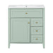 Bathroom Vanity With Sink, 3 Drawers And Adjustable Shelf Hearth and Haven