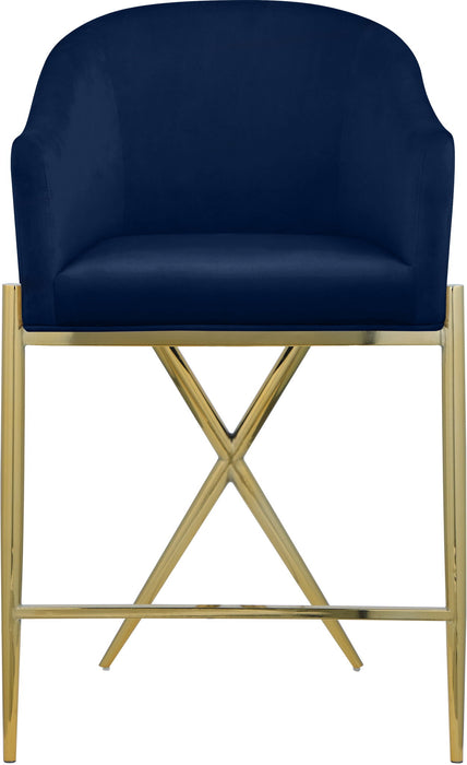 Xavier - Counter Stool with Gold Legs Meridian Furniture