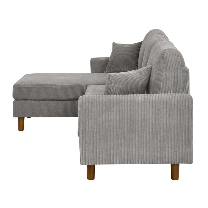Upholstered Sectional With Toss Pillows Home Essentials
