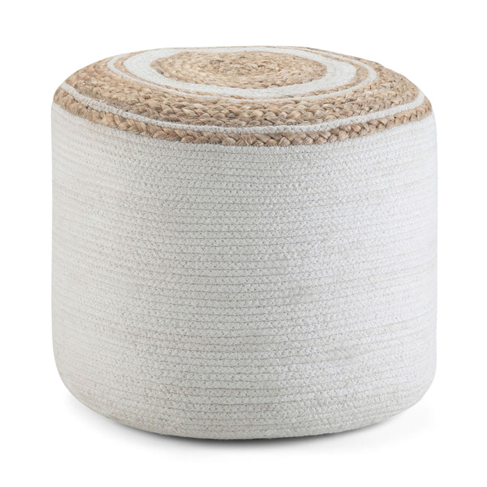Serena - Handcrafted Round Braided Pouf Simpli-Home