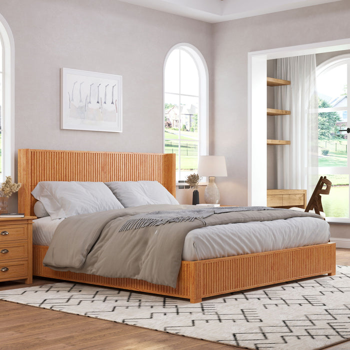 Platform Bed Frame With Headboard, Floor Standing Design Home Essentials