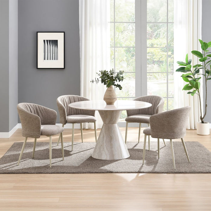Ogin - Arm Chair (Set of 2) - Dark Beige & Natual ACME