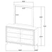 Anza - 6 Drawer Dresser With Mirro - Walnut Furniture Max