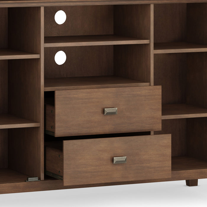 Artisan - Tall TV Media Stand - Rustic Natural Aged Brown Simpli-Home