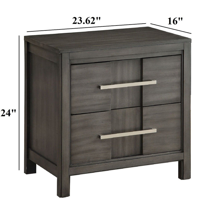 Nightstand With 2 Drawers Design Home Essentials