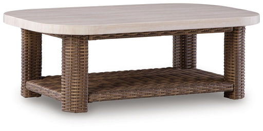 Dolan Creek - Rectangular Cocktail Table - Beige / Brown Signature Design by Ashley®