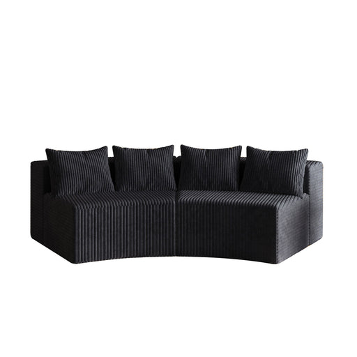 Curved Sectional Sofa With 4 Pillows, Modular Semi Circular Design Home Essentials