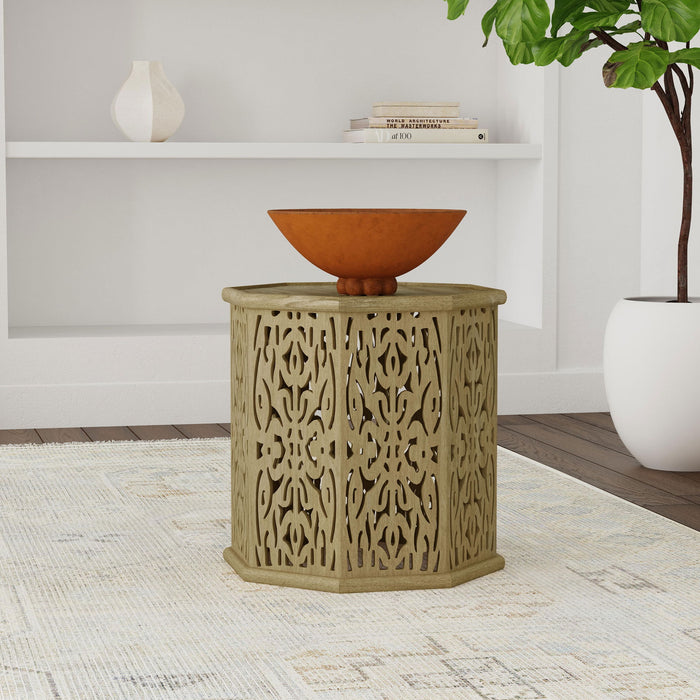 Watsonville - Octagonal Side Table - Natural Furniture Max