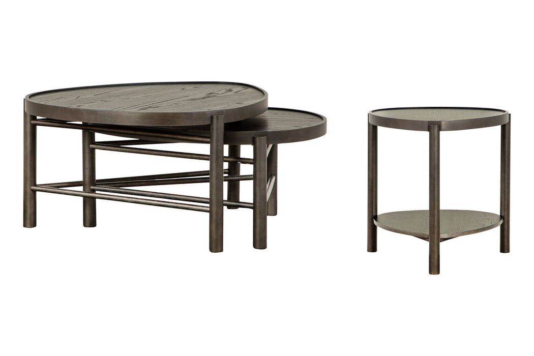 Hadleigh - Shaped Nesting Cocktail Table Set Magnussen Furniture