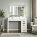 Makeup Vanity Desk With LED Lighted Mirror, 9 Drawers For Bedroom - Gloss White Home Essentials