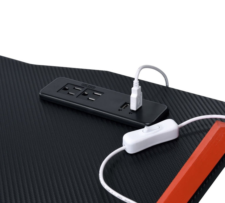 Dragi - Gaming Desk With USB - Black & Red ACME