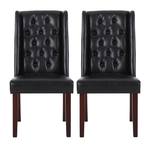 Sophisticated Tufted Dining Chair With High Back Design Noble House