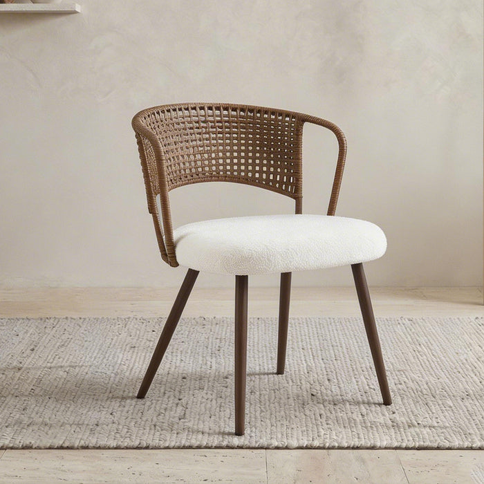 Farmhouse Style Wicker Dining Chair Home Essentials