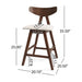 Mid Century Modern Counter Stool With V Shape Frame And Upholstered Seating Noble House