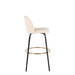 Toriano - Contemporary Fixed Height, Barstool With Swivel & Round Footrest (Set of 2) Lumi Source