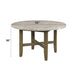 Karsen - Dining Table With Marble Top - Natural Marble Top & Rustic Oak ACME