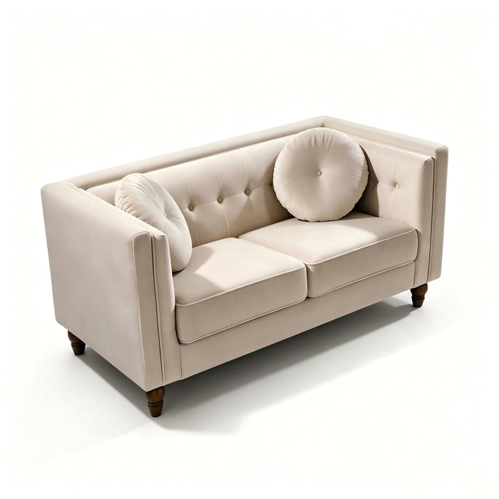 Chesterfield Loveseat 2 Seater Couch For Living Room US Pride
