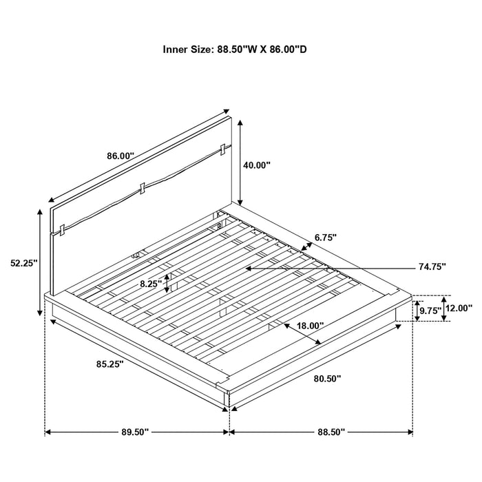 Beverly - Bedroom Set With Floating Base Design Furniture Max