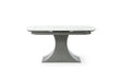 9035 - Marble Dining Table - White / Dark Gray Extravaganza Collection