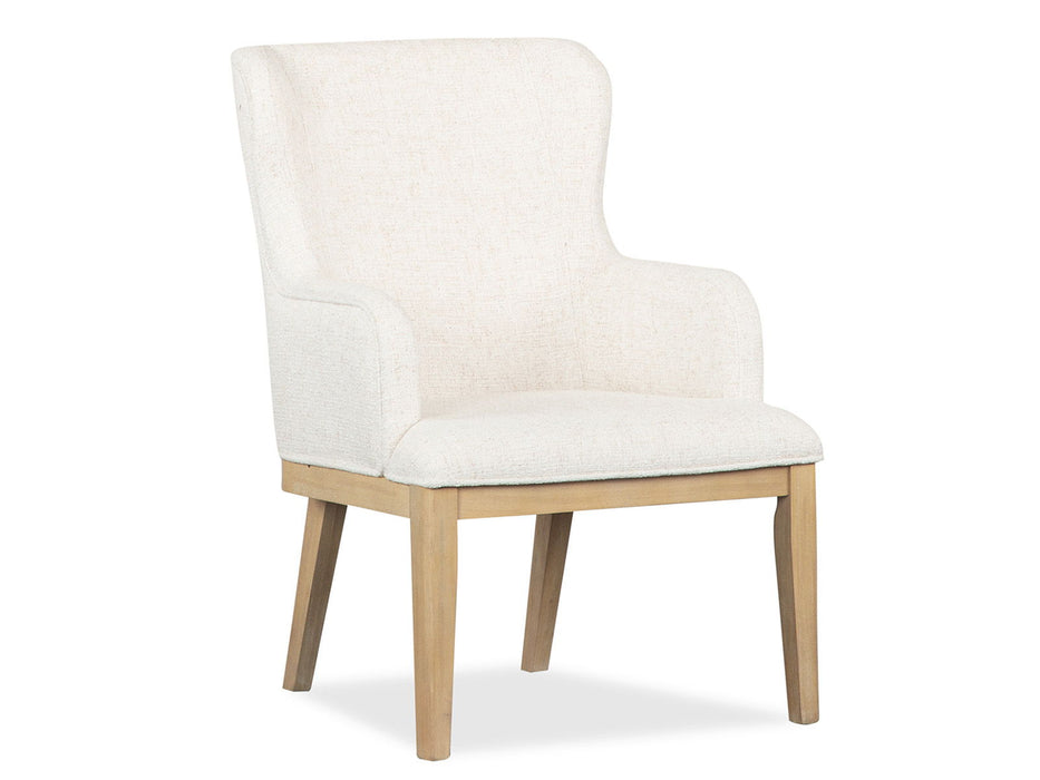 Somerset - Dining Arm Chair With Upholstered Seat & Back (Set of 2) - Butternut and Omari Natural Magnussen Furniture