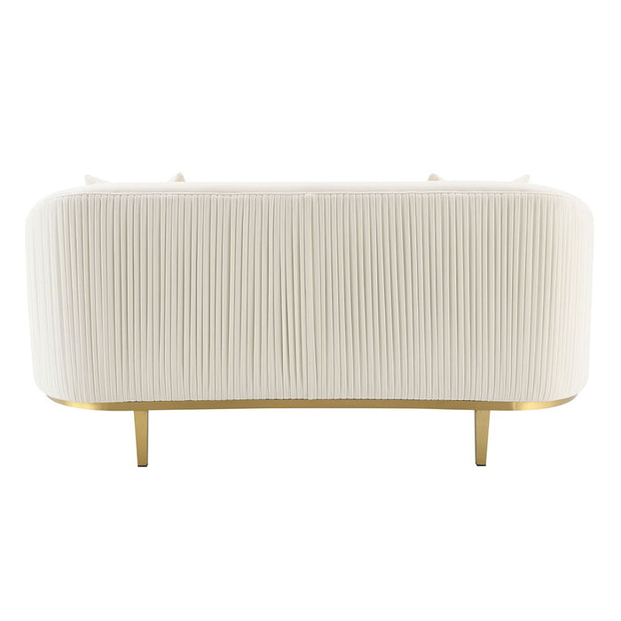 Martina - Loveseat With 2 Pillows - Ivory Velvet ACME