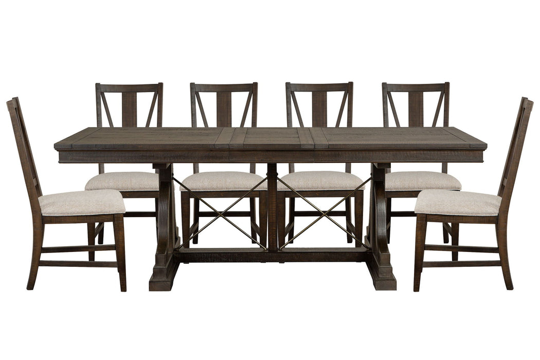 Westley Falls - Extendable Trestle Dining Table Set Magnussen Furniture