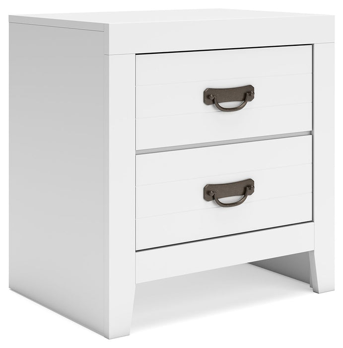 Binterglen - Two Drawer Night Stand - White Signature Design by Ashley®