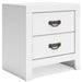 Binterglen - Two Drawer Night Stand - White Signature Design by Ashley®