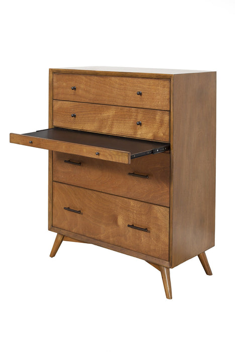 Solid Wooden 4 Drawer Chest - Brown