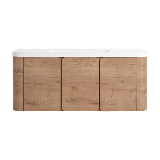 Wall Mounted Bathroom Vanity With Sink, 3 Soft Close Doors Home Essentials