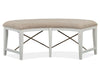 Heron Cove - Curved Bench With Upholstered Seat - Chalk White Magnussen Furniture