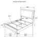 Lincoln - 4 Piece Queen Bedroom Set With LED Lighting - Natural Furniture Max